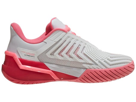 KSwiss Ultrashot 4 White/Neon Pink Womens Shoes