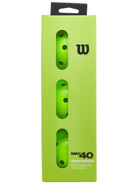 Wilson Max 40 Outdoor Pickleballs - Neon