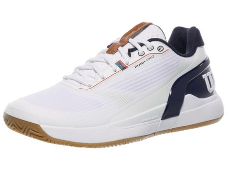 Wilson Rush Pro 5 White/Navy/Gum Mens Shoes