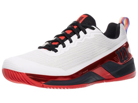 Wilson Rush Pro 4.5 Tofu/Red/Black Mens Shoes
