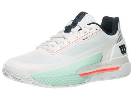 Wilson Rush Tour 5 Clay White/Bay/Coral Mens Shoes