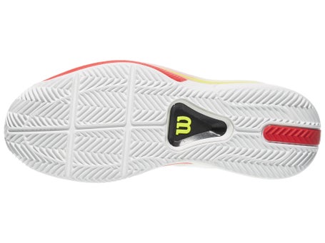 Wilson Rush Tour 5 Clay White/Black/Red Mens Shoes