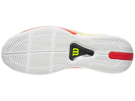 Wilson Rush Tour 5 White/Black/Infrared Mens Shoes 