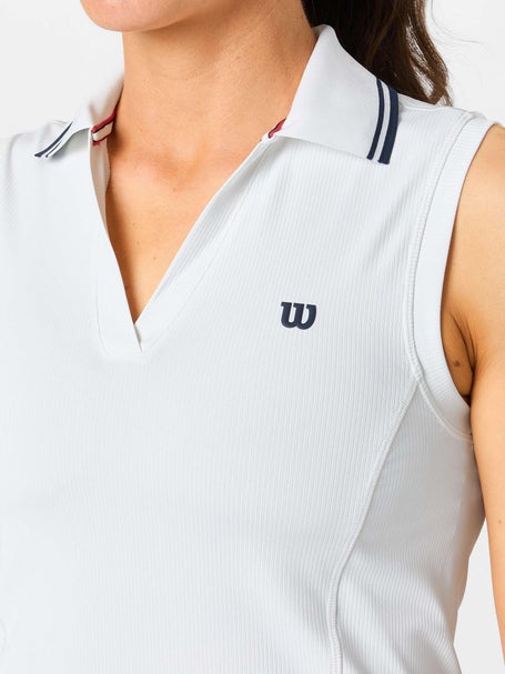 Wilson Womens Desert Vibes Rib Sleeveless Polo