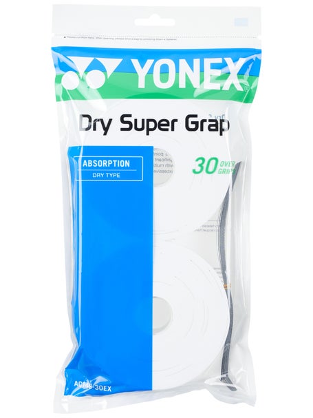 Yonex Dry Super Grap Overgrip 30 Pack White