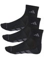 adidas Men's All Day Training 3-Pack Quarter Sock Black