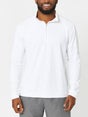 BloqUV Men's Long Sleeve Zip Top White SM