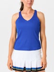 Lucky In Love Wms Stripe Clubhouse Tank Blue XS